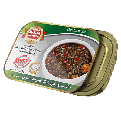  خورشت قورمه سبزی بدون گوشت 